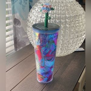 Starbucks Holiday 2023 Tumbler with Flower Straw Topper